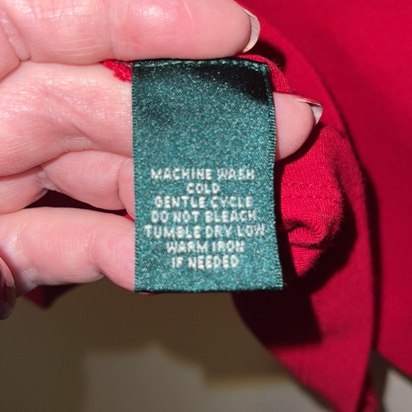Ralph Lauren Red Long Sleeved Boat Neck Top Size 2X - Picture 5 of 5